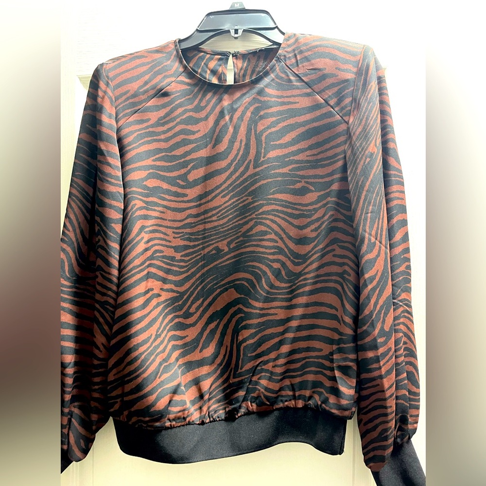 Small, Express brand leopard blouse.